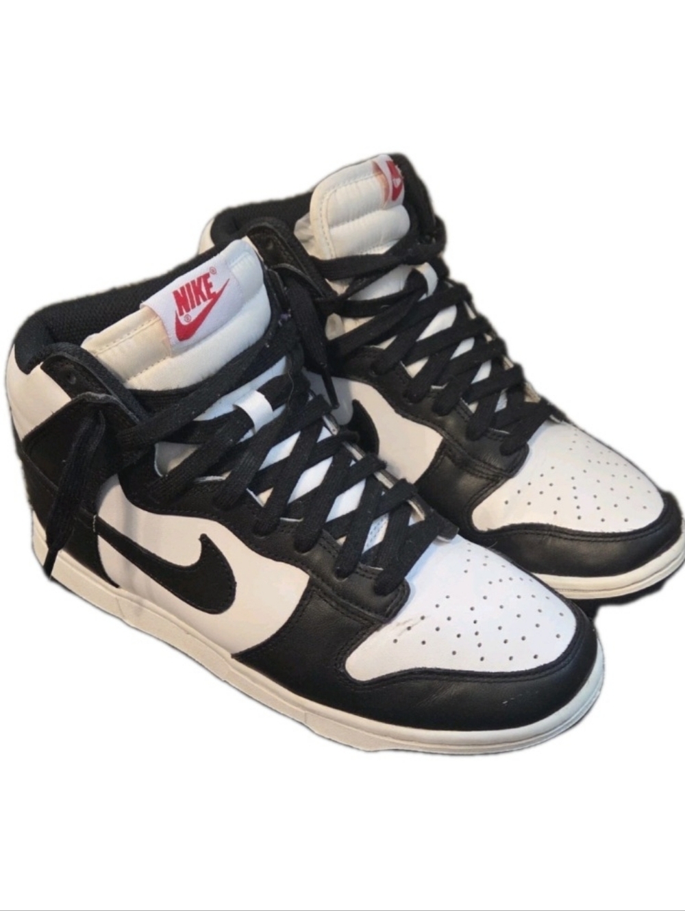 Nike Dunk "Panda" High-Top Sneakers White/Black Size Women's US Size 8